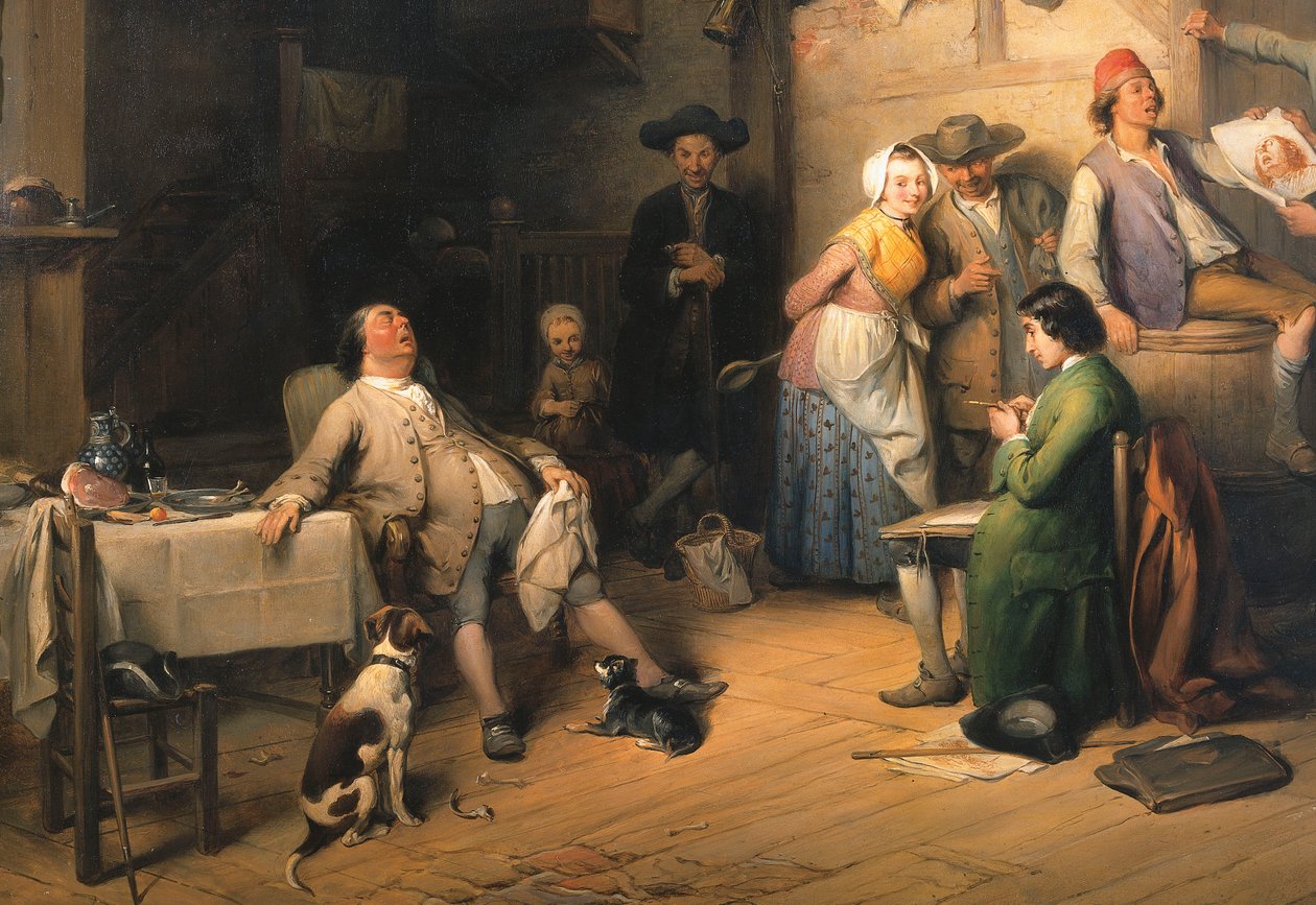 Tirada no meio de uma soneca, 1842 de Jean Baptiste Madou