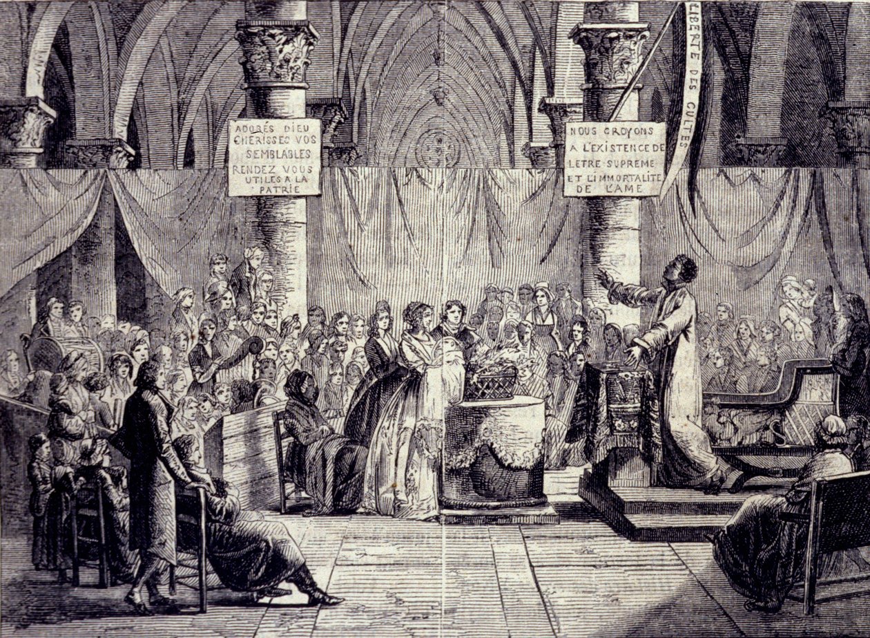 Batismo de membros da seita Teofilantropia entre 1796 e 1800. de Jean Baptiste Mallet
