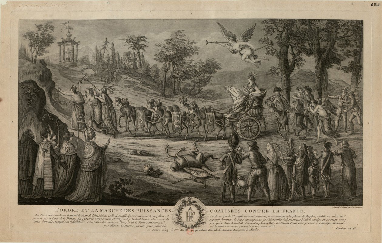 Marcha das Potências Aliadas contra a França, 1798, 1798. de Jean Baptiste Marie Louvion