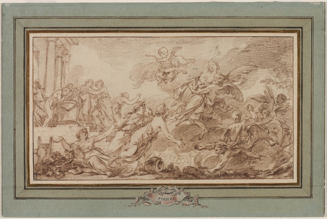 Boreas Abducting Oreithyia, c. 1755-1760. de Jean Baptiste Marie Pierre