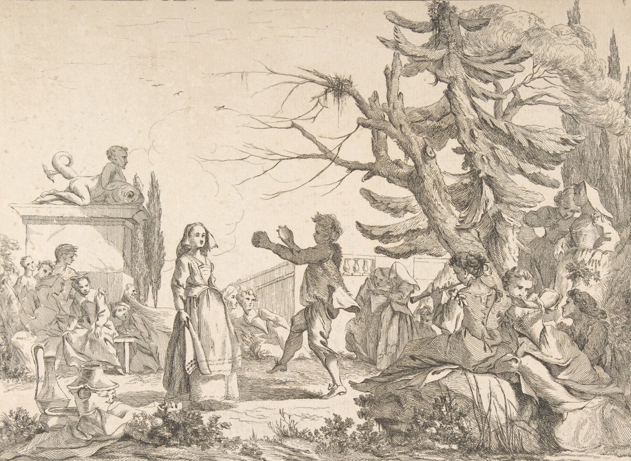 Impromtu Dance The Improvised Ball, 1742. de Jean Baptiste Marie Pierre