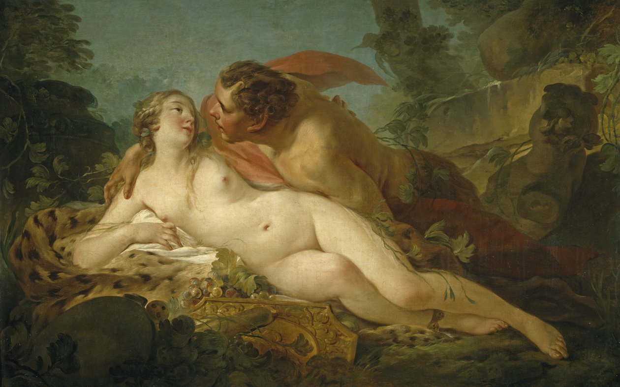 Júpiter e Antíope, 1745-1747 de Jean Baptiste Marie Pierre