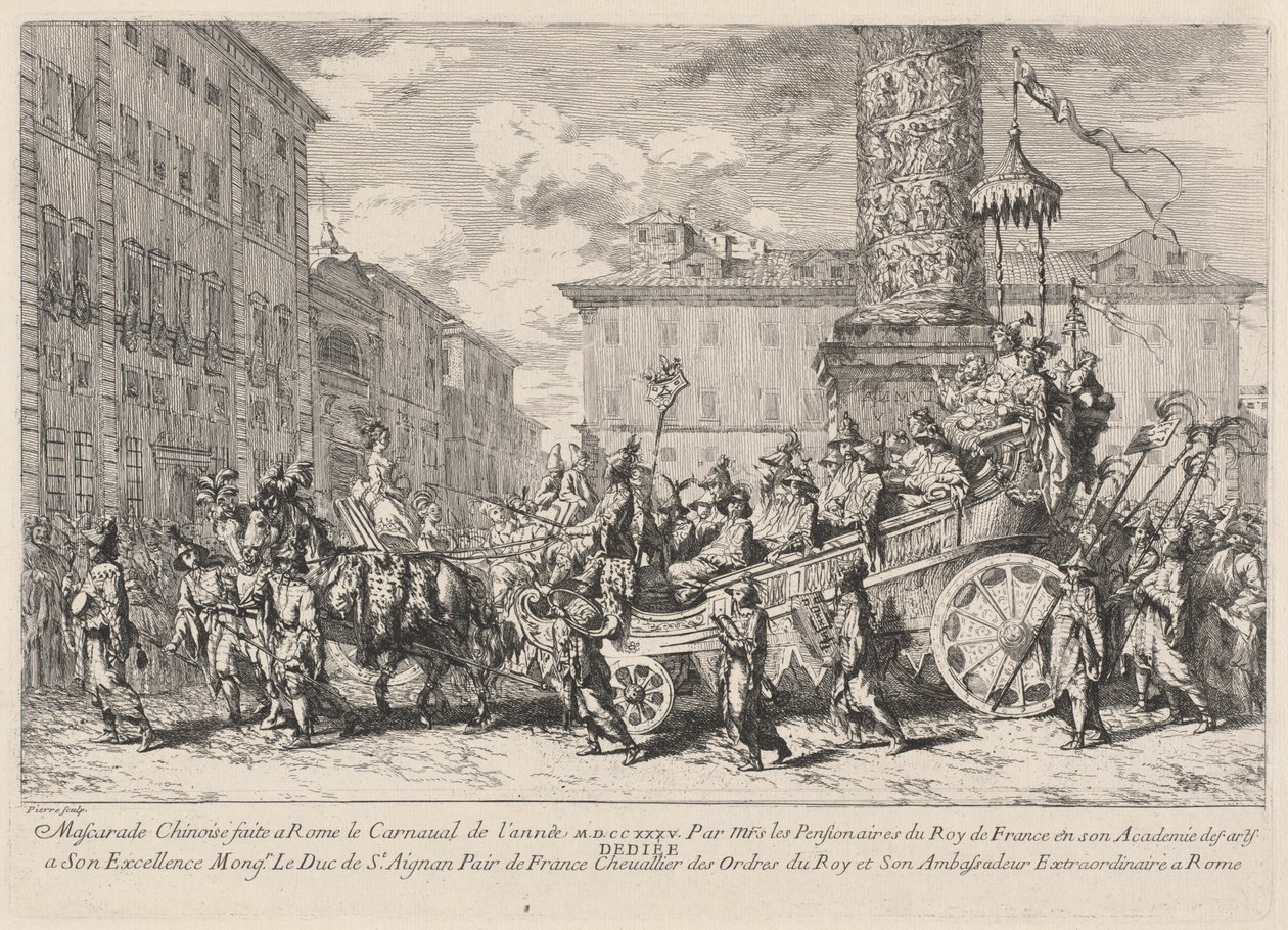 Máscara Chinesa feita em Roma (Máscara Chinesa) de Jean Baptiste Marie Pierre