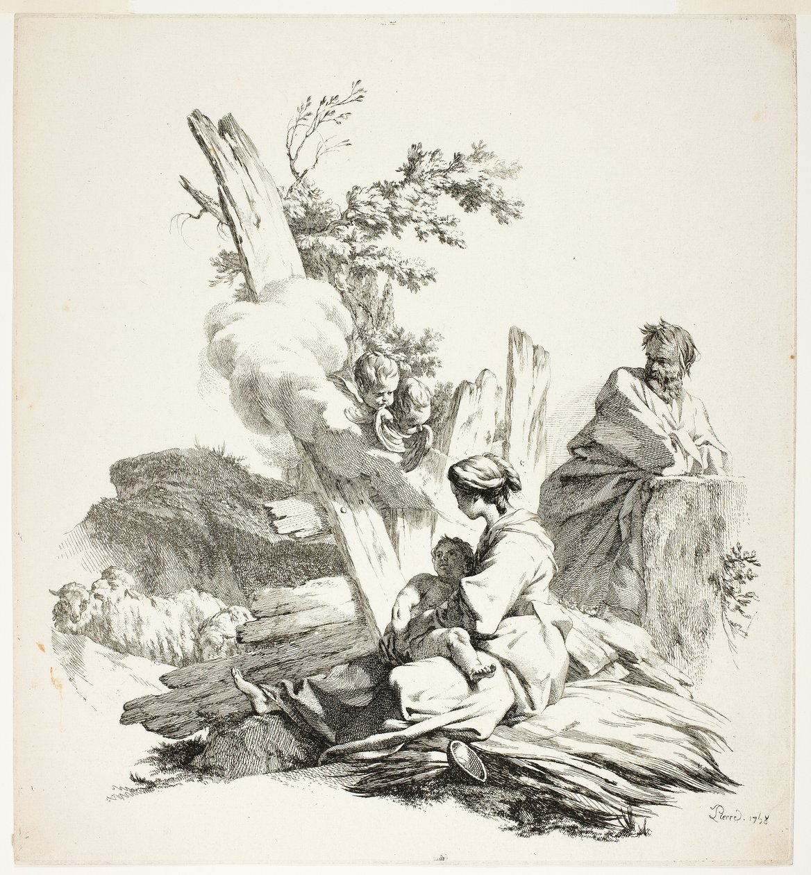 A fuga para o Egito de Jean Baptiste Marie Pierre