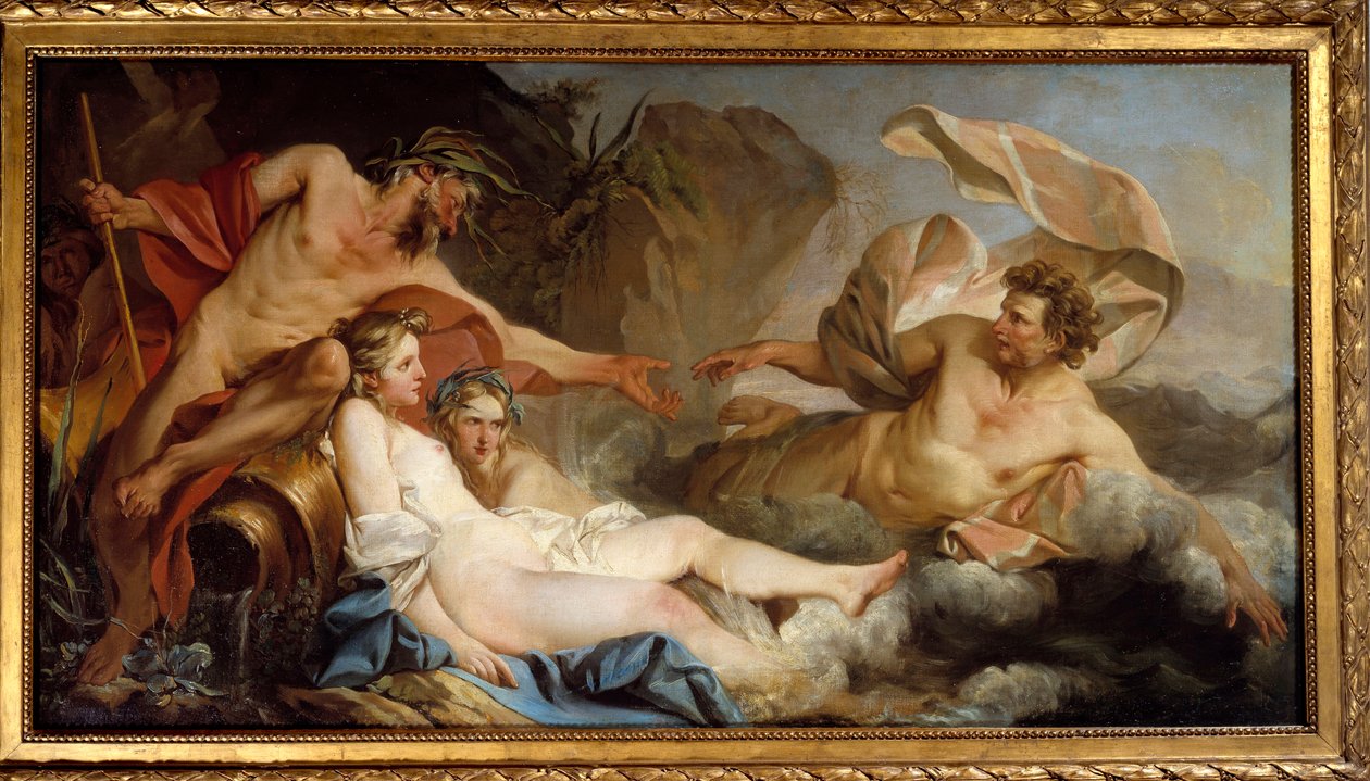 Ulisses na ilha dos Faecianos. Pintura de Jean Baptiste Pierre (1713-1789) de Jean Baptiste Marie Pierre