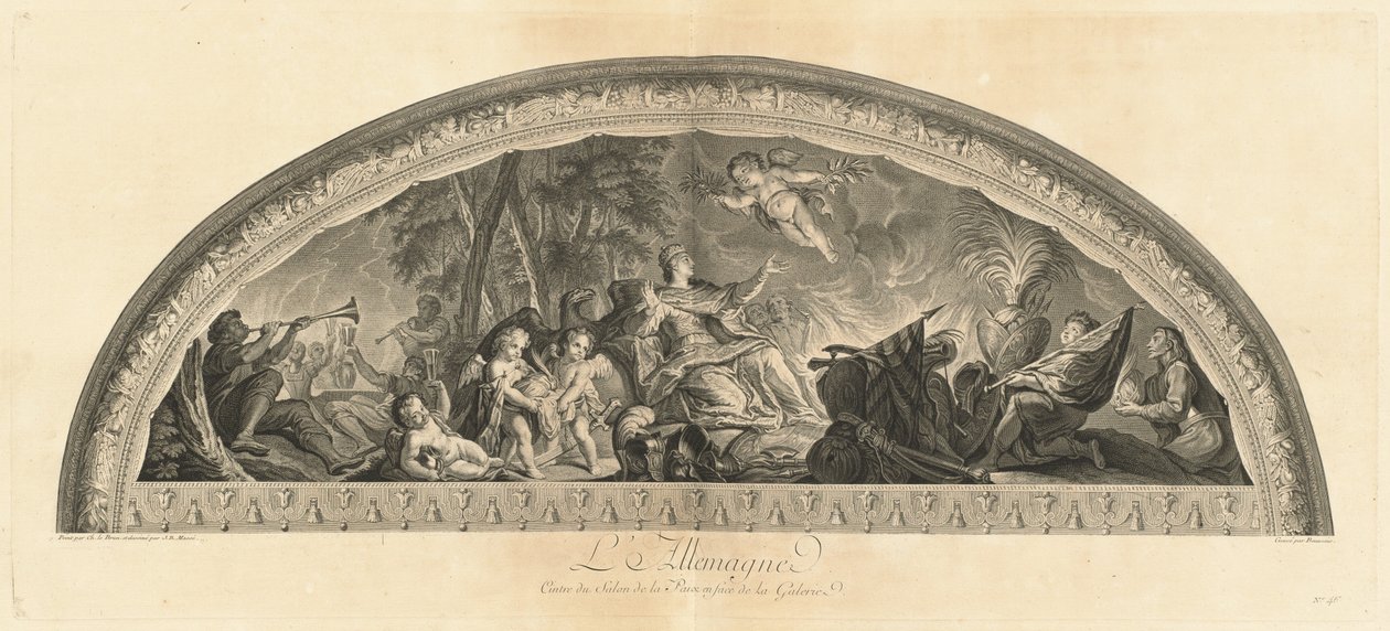 Alemanha, Centro do Salão da Paz em Frente à Galeria (Alemanha, Centro do Salão da Paz em Frente à Galeria) [pl. 46] de Jean Baptiste Masse