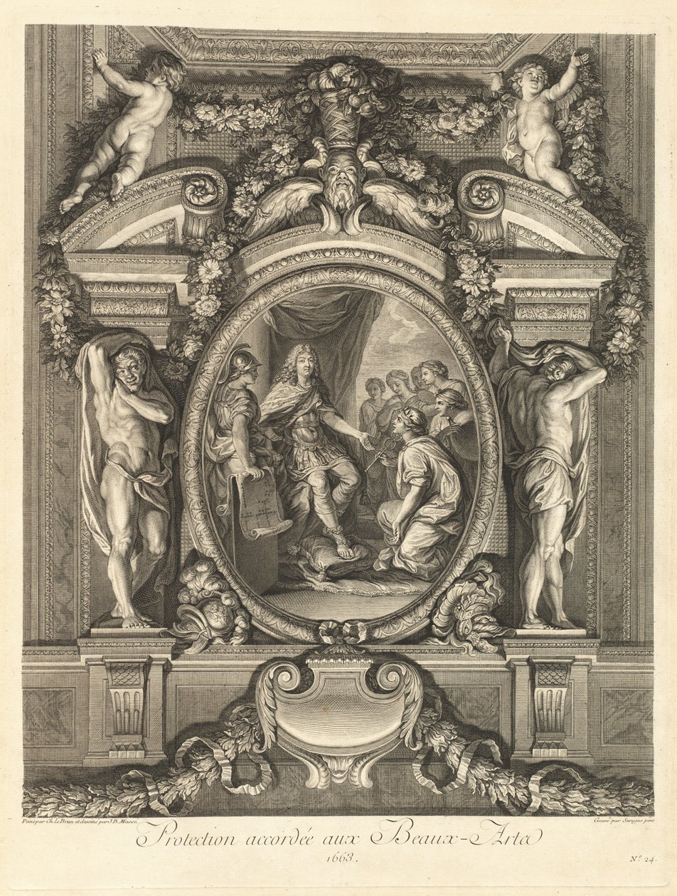 Proteção concedida às Belas Artes 1663 [pl. 24] de Jean Baptiste Masse