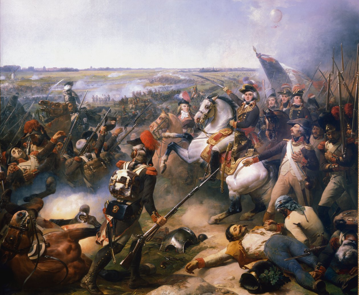 Batalha de Fleurus, 16 de junho de 1794, século XIX de Jean Baptiste Mauzaisse