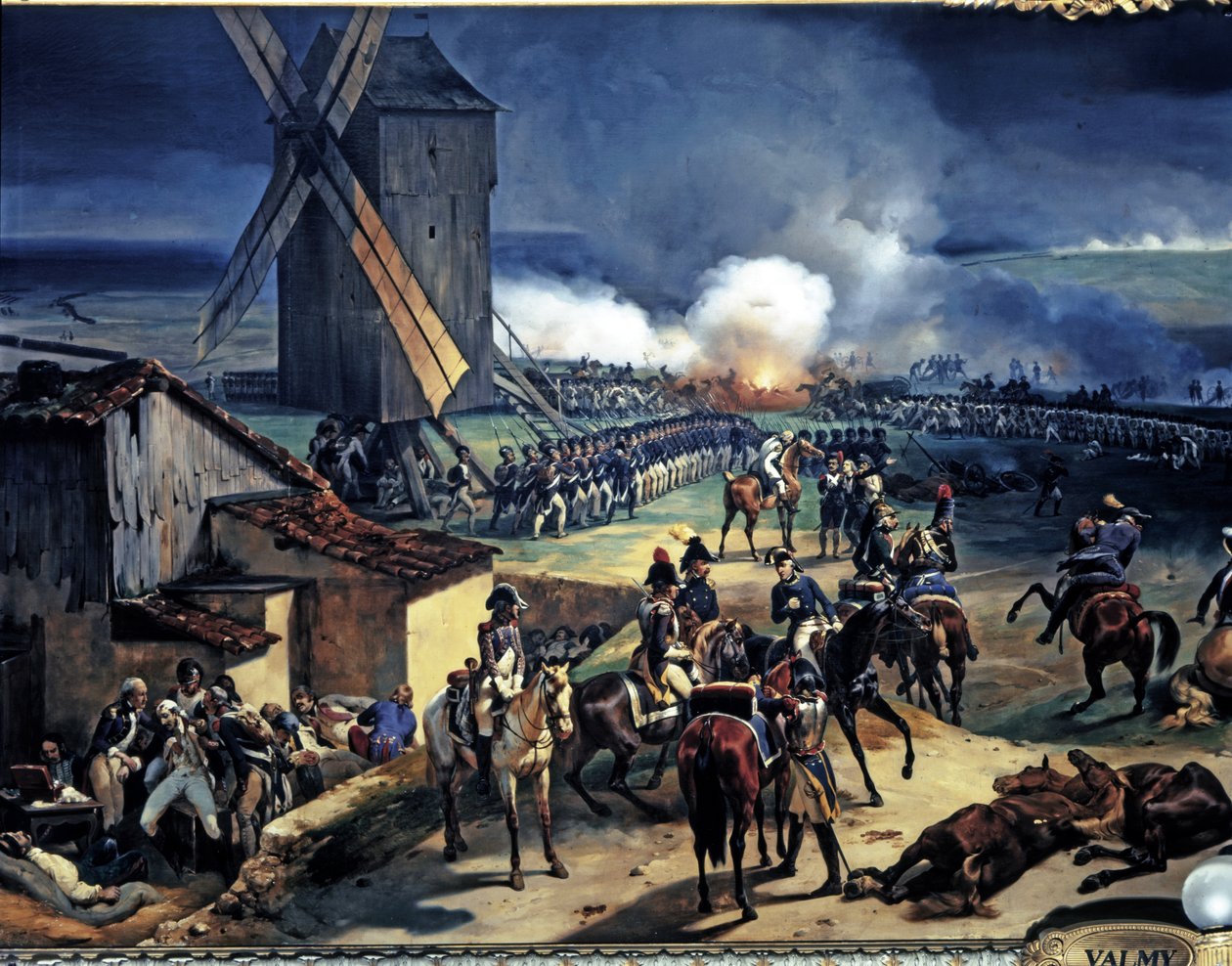 REVOLUÇÃO FRANCESA: Batalha de Valmy, 20/9/1792.detail de Jean Baptiste Mauzaisse