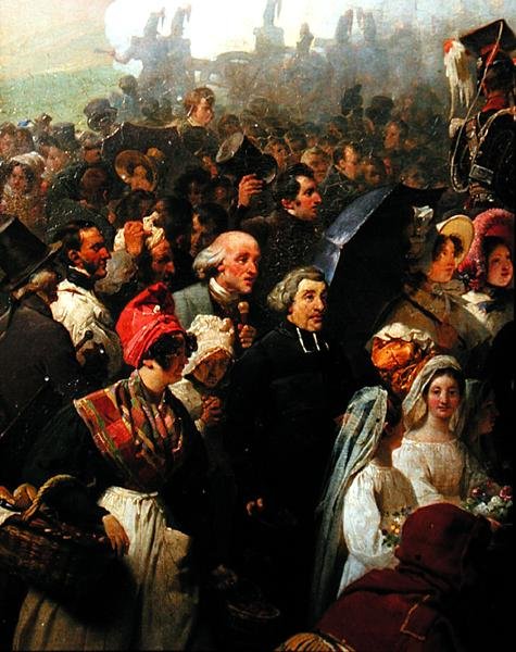 Rei Louis-Philippe (1773-1850) visitando o antigo campo de batalha de Valmy, 8 de junho de 1831 (óleo sobre tela) (detalhe) de Jean Baptiste Mauzaisse