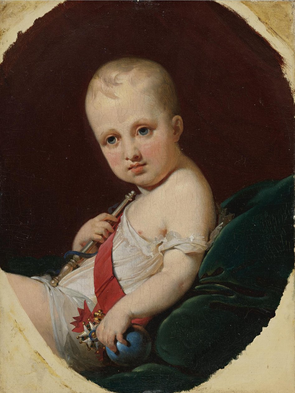 Napoleão François Bonaparte, duque de Reichstadt, rei de Roma 1811-1832, ca 1812 de Jean Baptiste Mauzaisse