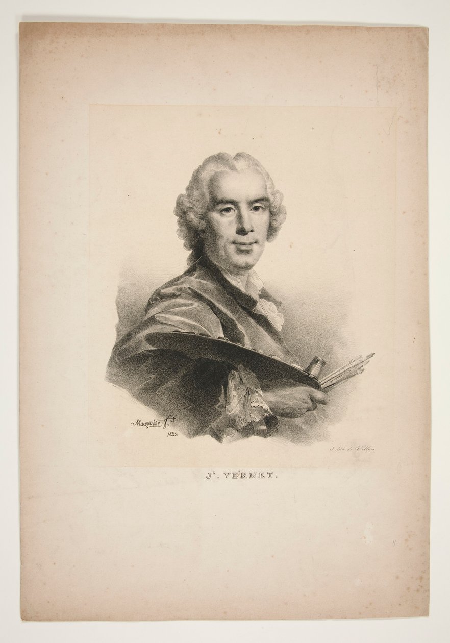 Retrato de Joseph Vernet de Jean Baptiste Mauzaisse