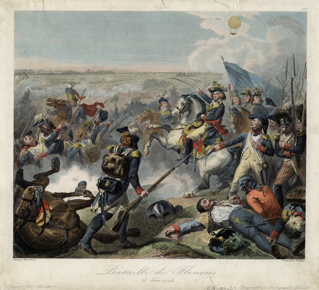 A Batalha de Fleurus em 26 de junho de 1794, 1795 de Jean Baptiste Mauzaisse