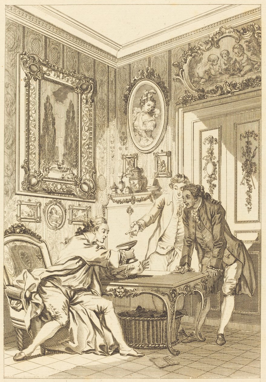 A taça encantada de Jean Baptiste Michel Dupreel after Jean Honoré Fragonard
