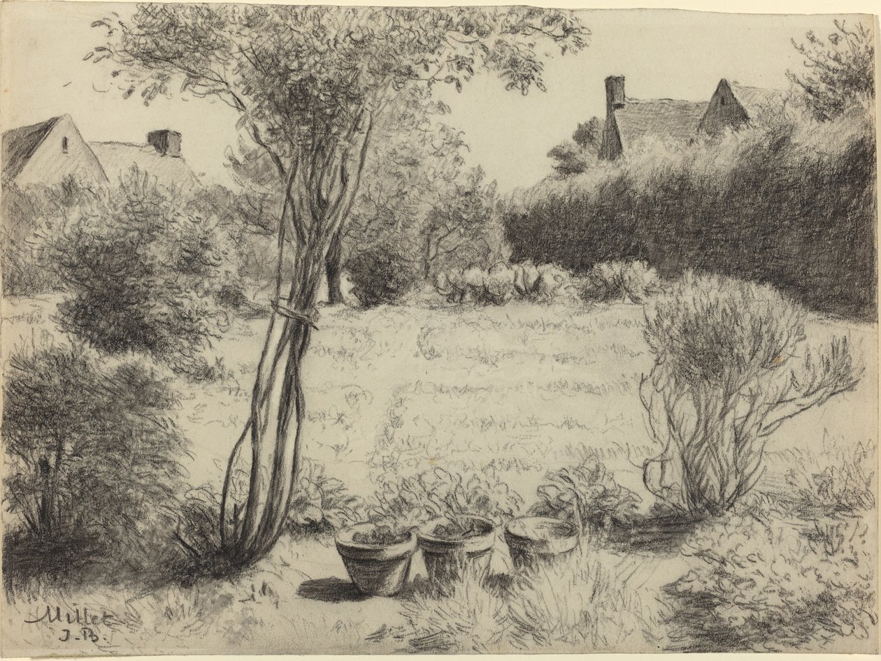 Jardim ensolarado de Jean Baptiste Millet