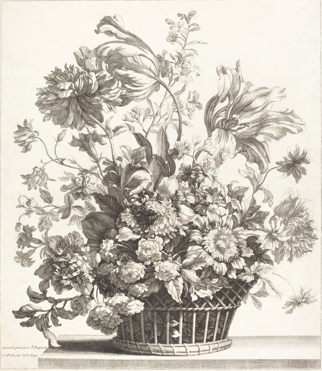 Uma cesta de flores da primavera de Jean Baptiste Monnoyer