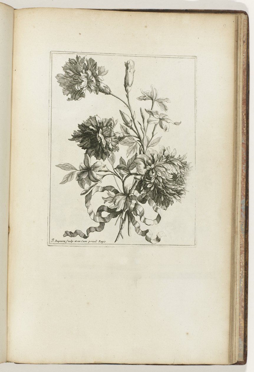 Buquê encadernado Les Petits Bouquets (título da série) de Jean Baptiste Monnoyer