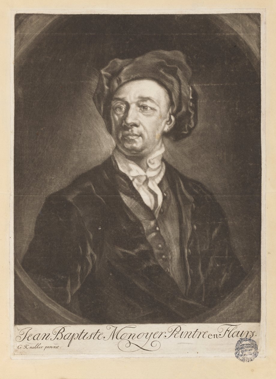 Retrato de Monnoyer de "O Livro de Todos os Tipos de Flores da Natureza" de Jean Baptiste Monnoyer