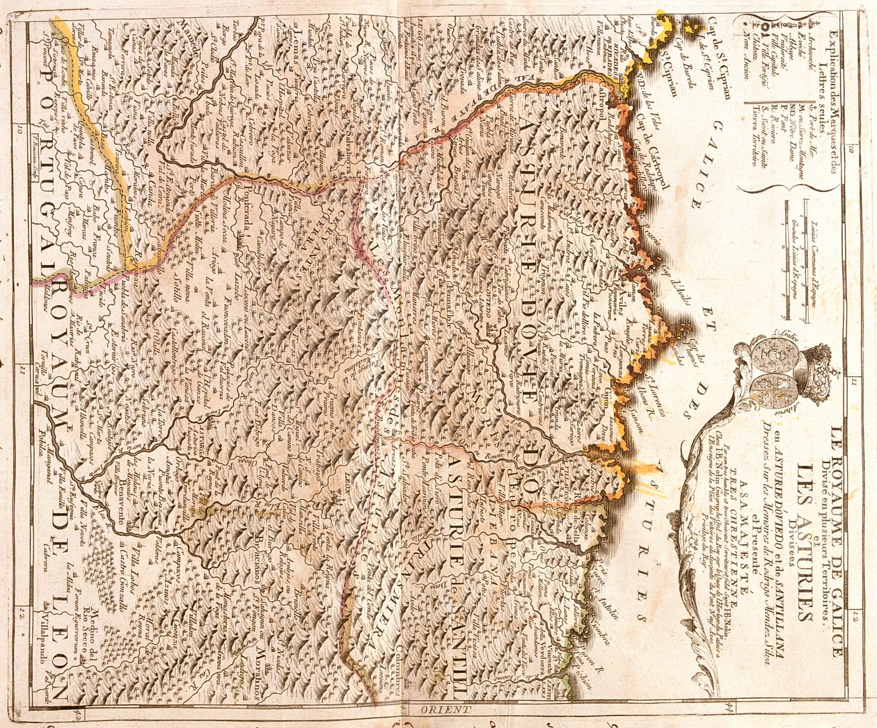 Galiza, Principado das Astúrias, Cantábria, Castela e Leão, , Espanha de Jean Baptiste Nolin