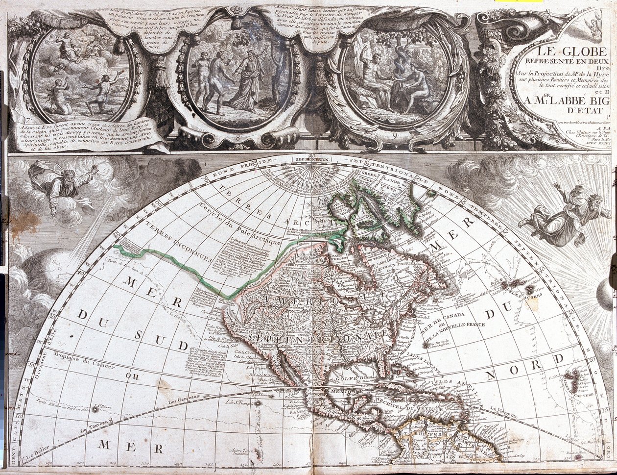 Mapa da América do Norte de Jean Baptiste Nolin