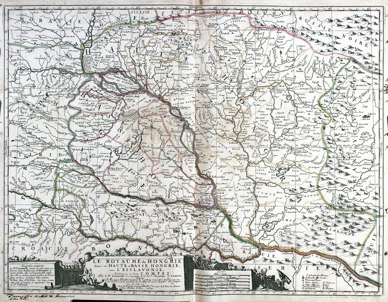 Mapa do Reino da Hungria (Gravura de Jean Baptiste Nolin