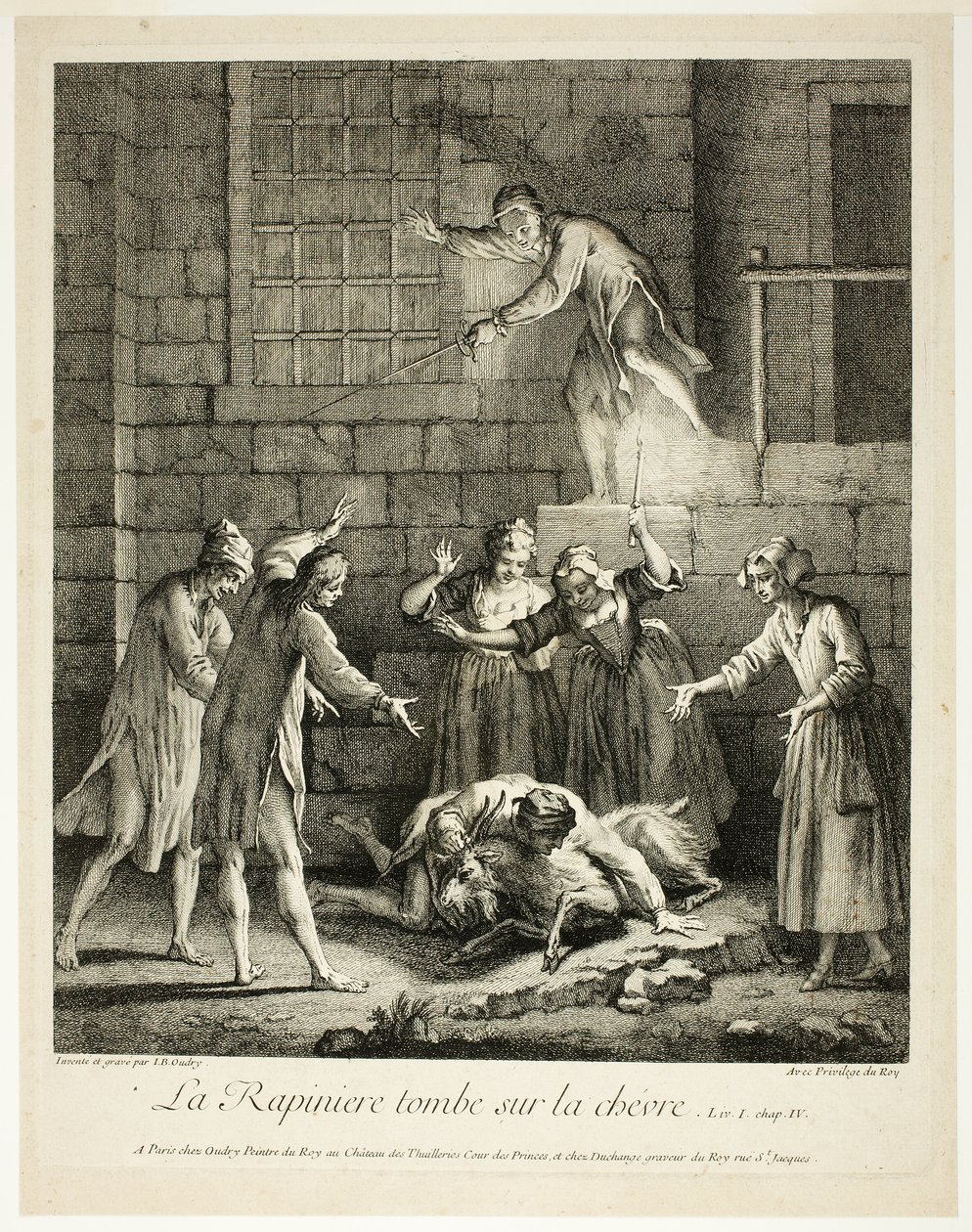 Histórias em banda desenhada: O saqueador cai sobre a cabra de Jean Baptiste Oudry