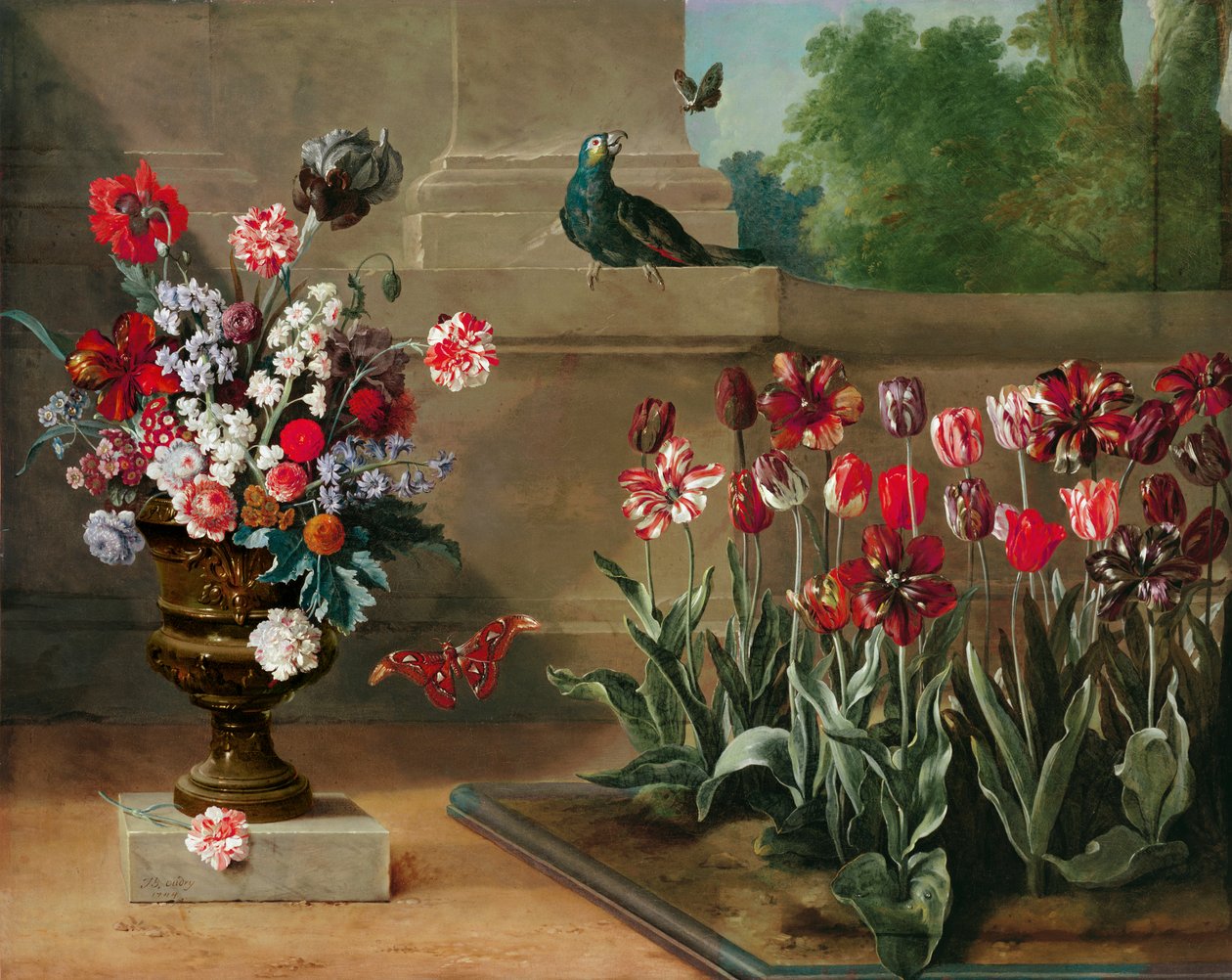 Esquina do Jardim de Monsieur de la Bruyeres, 1744 de Jean Baptiste Oudry