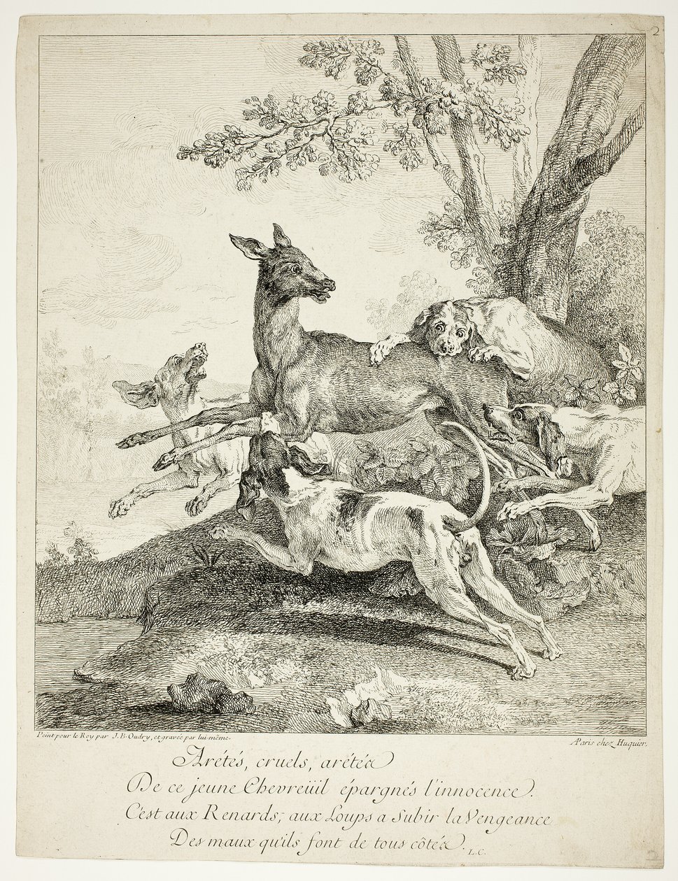 Veados atacados por cães de Jean Baptiste Oudry