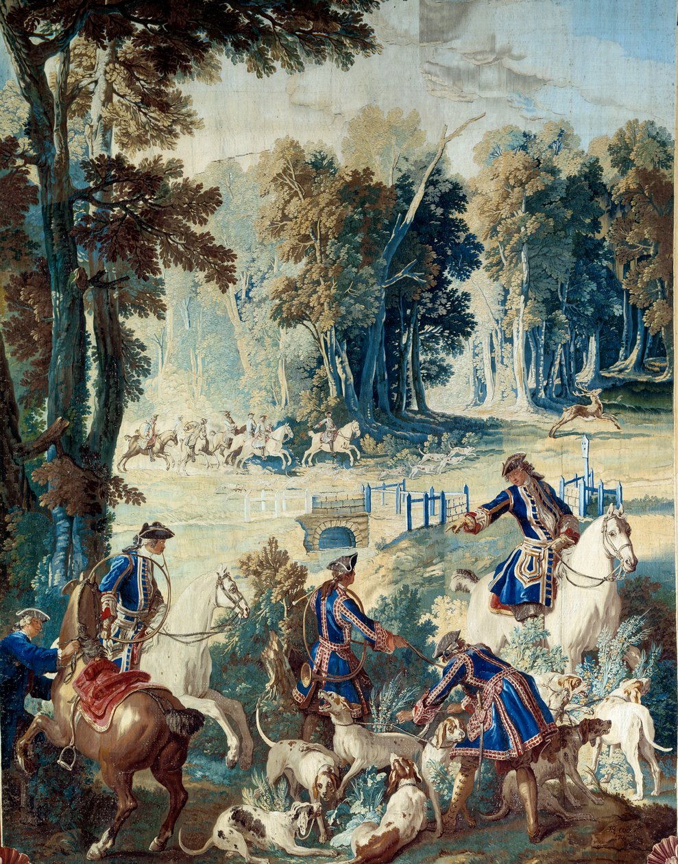 A caça de Luís XV. Tapeçaria de Jean Baptiste Oudry (1686 - 1755) de Jean Baptiste Oudry