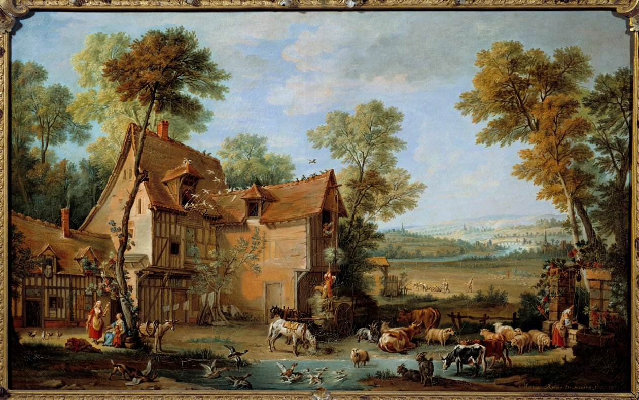 La ferme Peinture de Jean Baptiste Oudry (1686-1755) 1753 de Jean Baptiste Oudry