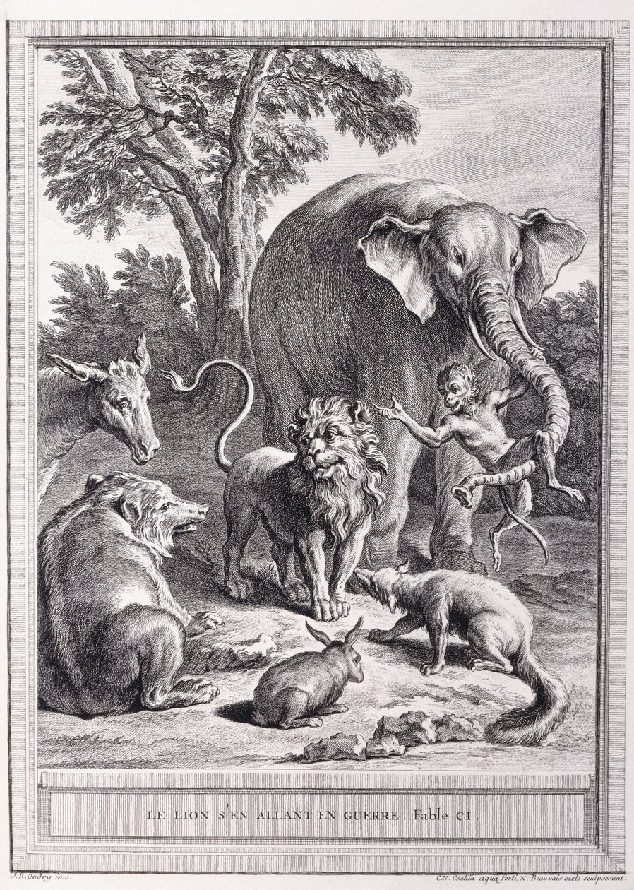 O Leão Indo para a Guerra, c.1755-1759 de Jean Baptiste Oudry