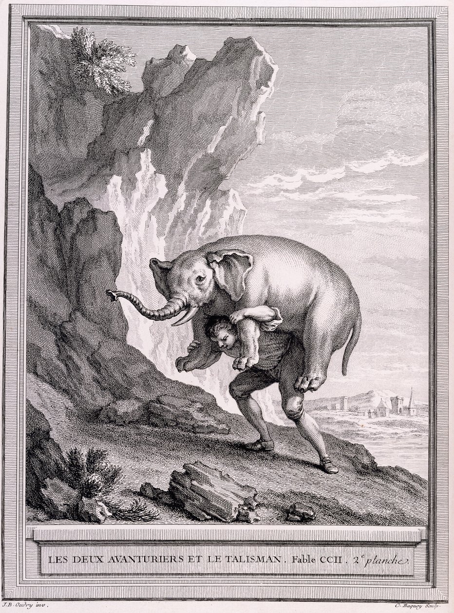 Os dois aventureiros e o talismã, c.1755-1759 de Jean Baptiste Oudry
