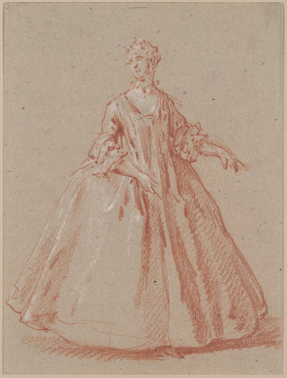 Mulher em pé de Jean Baptiste Oudry