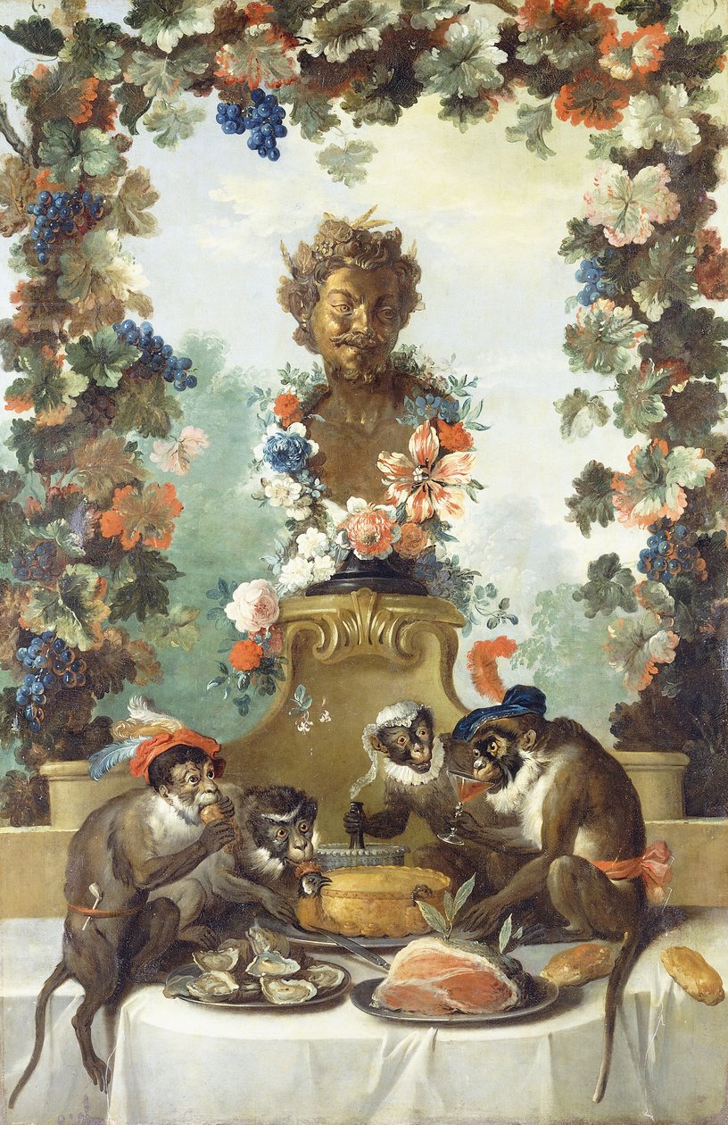 A Festa dos Macacos, de Jean Baptiste Oudry