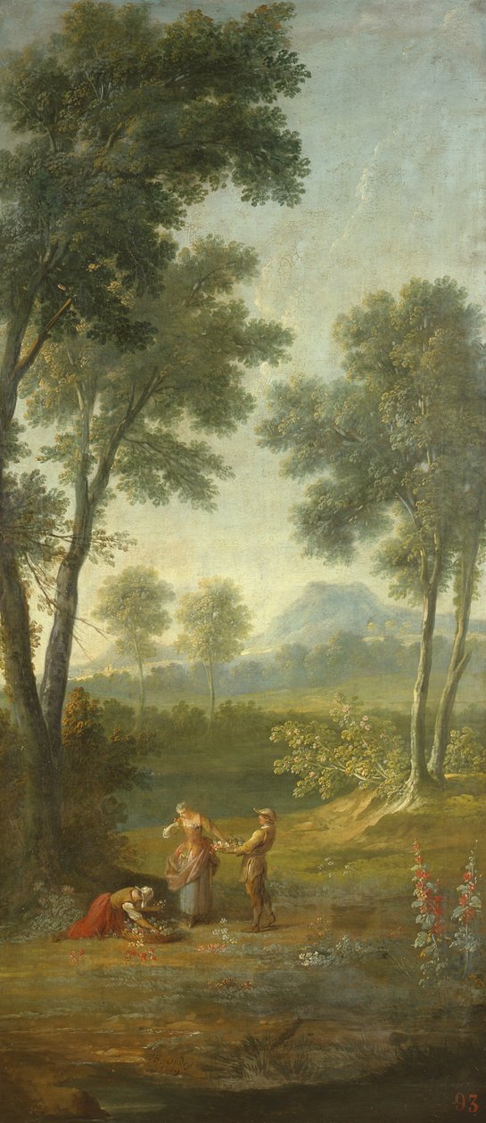 O vendedor de flores (cheiro) 1749 de Jean Baptiste Oudry