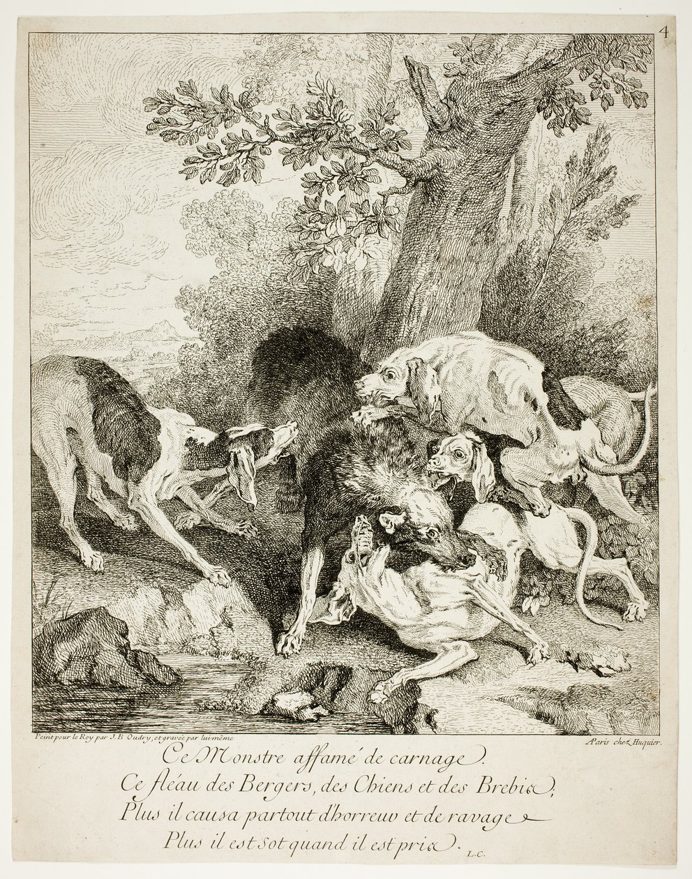 O lobo na baía de Jean Baptiste Oudry