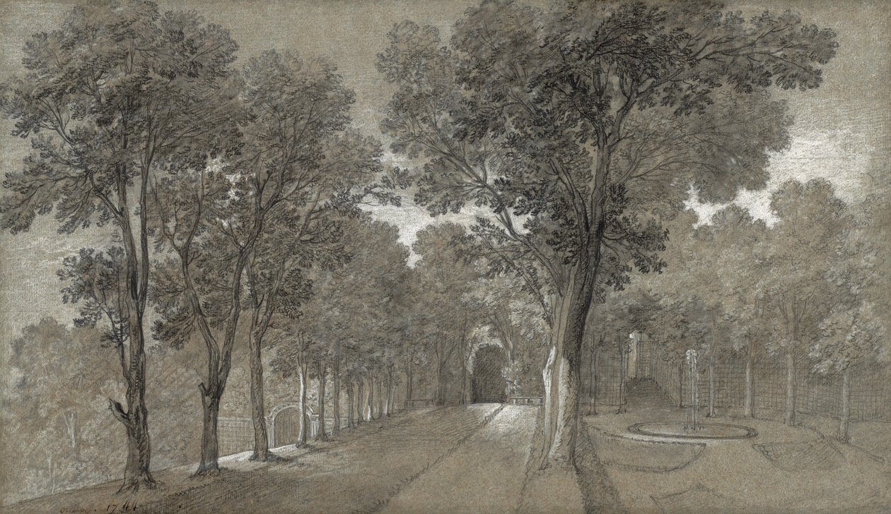 Vista do parque em Arcueil, 1744 de Jean Baptiste Oudry