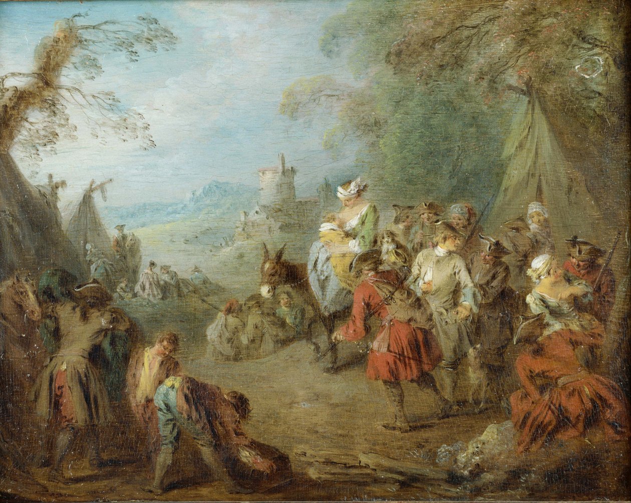 Acampamento (parada dos soldados) de Jean Baptiste Pater
