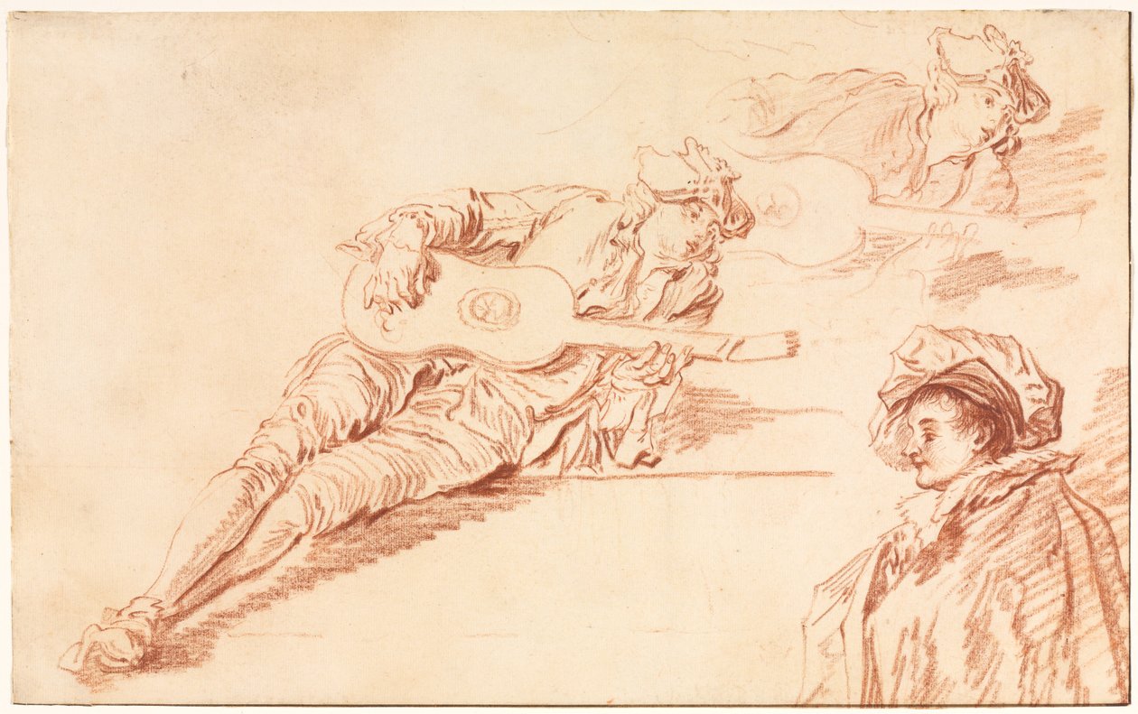 O guitarrista de Jean Baptiste Pater