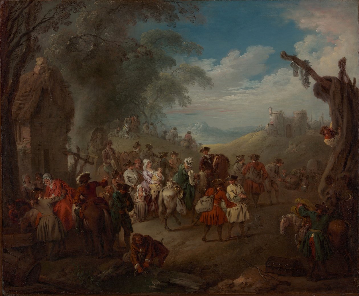 Tropas em março, ca. 1725 de Jean Baptiste Pater