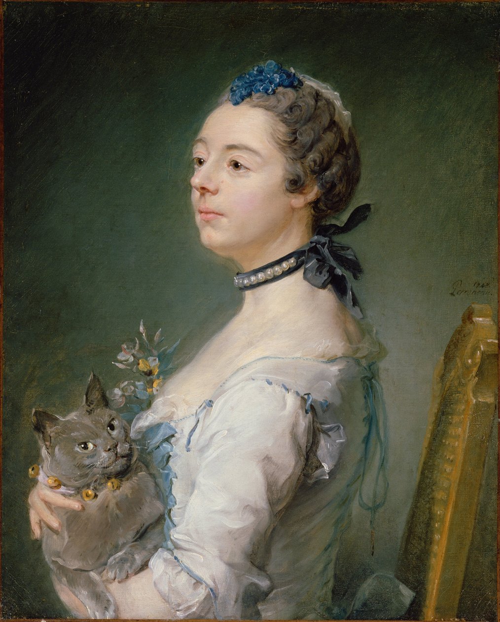 Magdaleine Pinceloup de la Grange, nascida em Parseval, 1747 de Jean Baptiste Perronneau