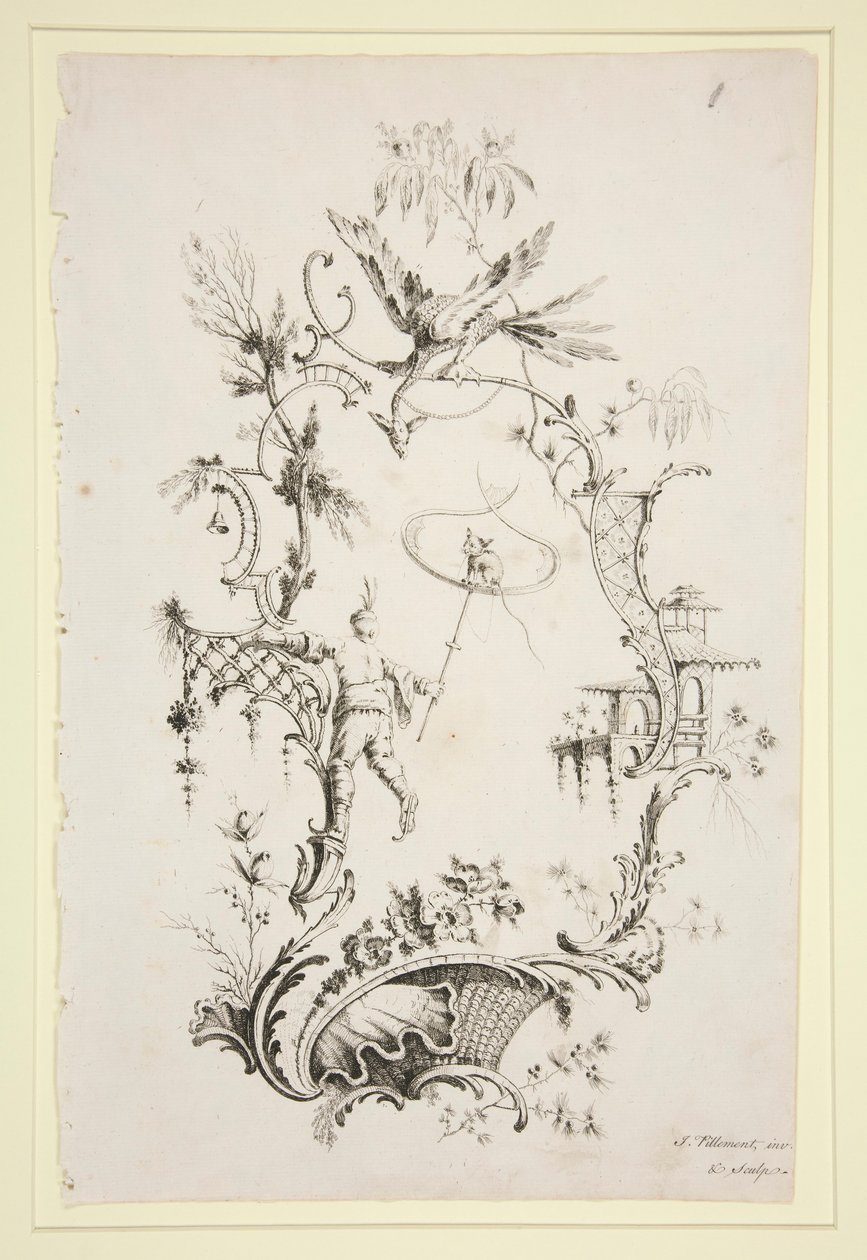 Livro de Ornamentos Chineses, 6 folhas de Jean Baptiste Pillement