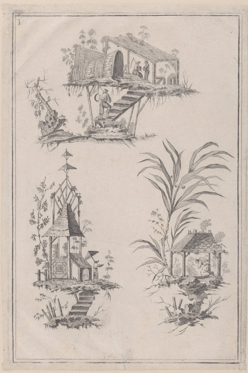 Ornamentos Chinoiserie, ca. 1760-85. de Jean Baptiste Pillement