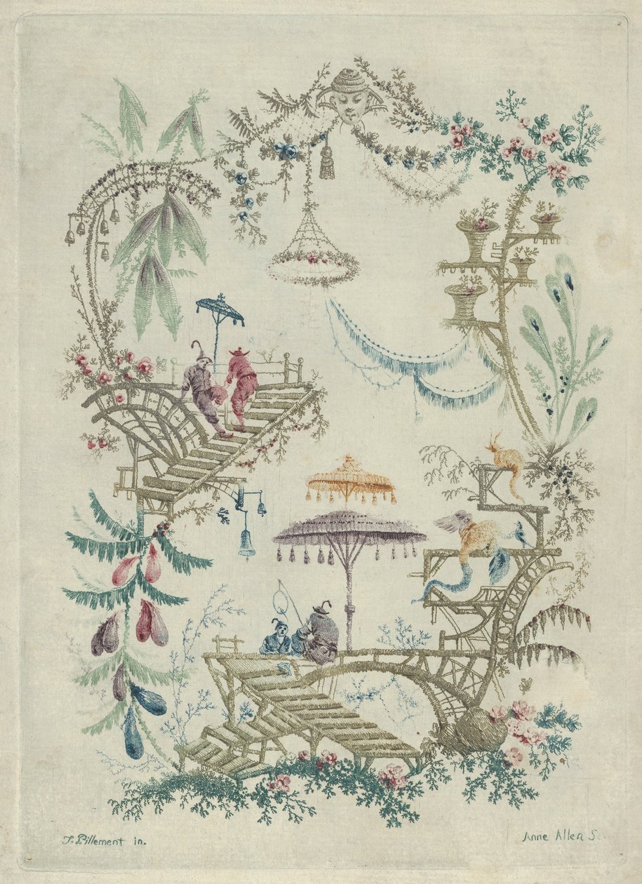 Chinoiserie de Nouvelle Suite de Cahiers Arabesques Chinois, 1790-99. de Jean Baptiste Pillement