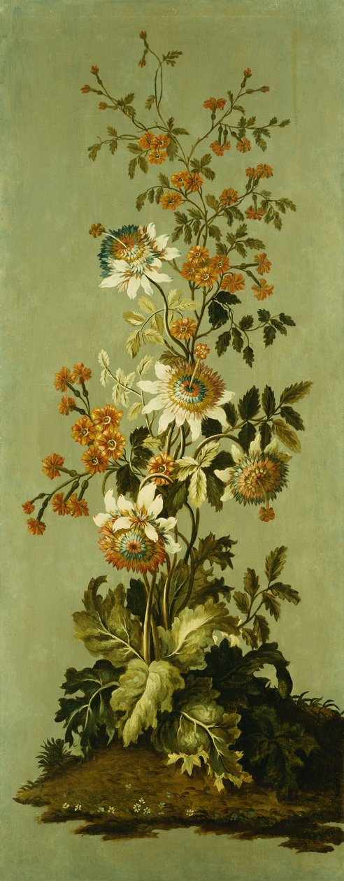 Painéis decorativos com flores de Jean Baptiste Pillement