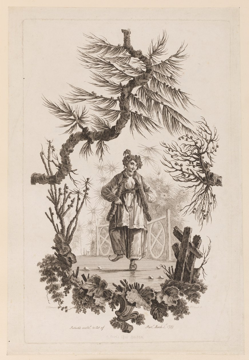 Figura sob o ramo de Jean Baptiste Pillement