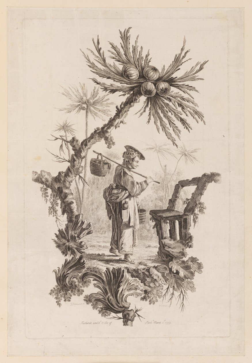Figura com cesta sob o galho de Jean Baptiste Pillement