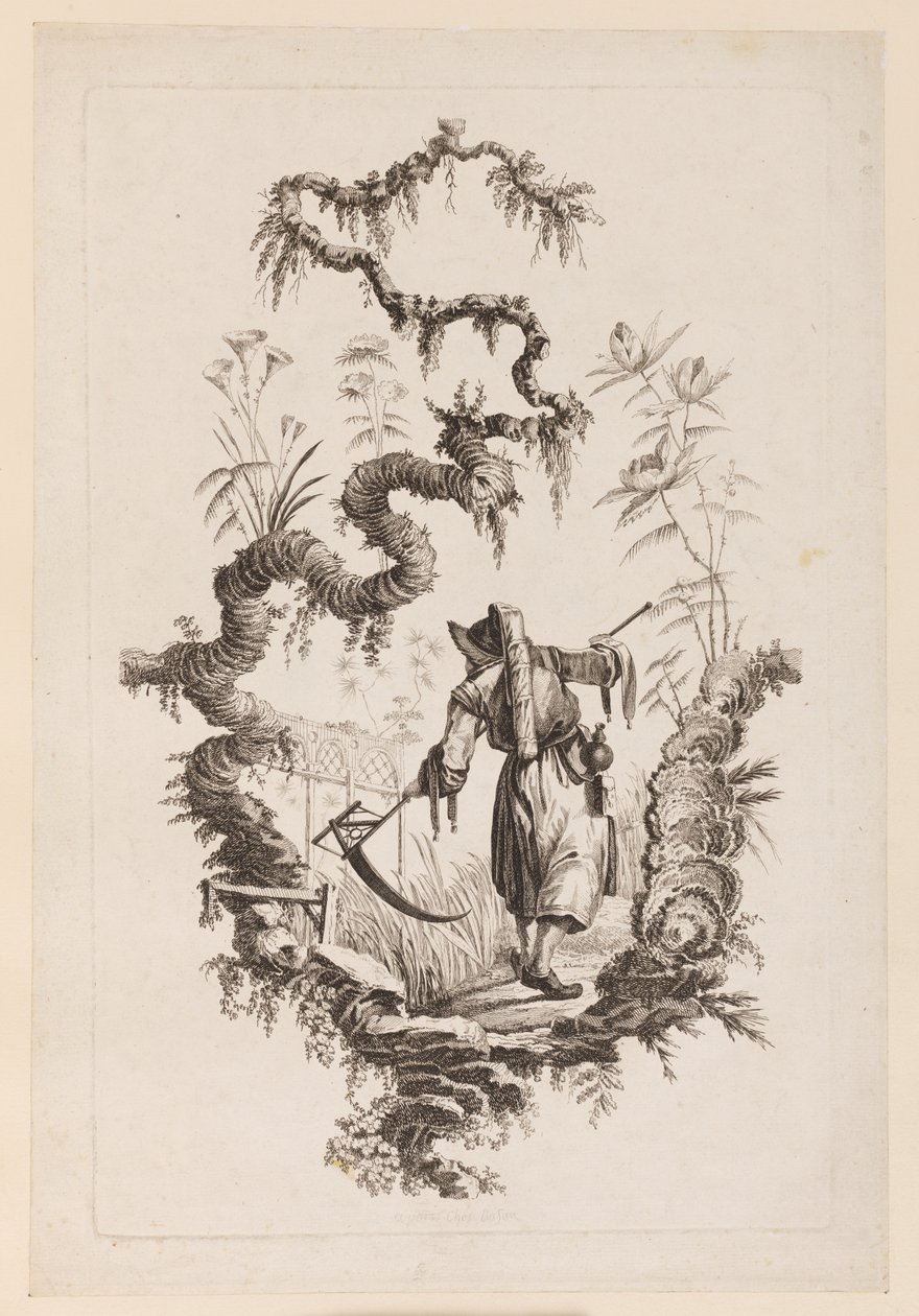 Figura com foice sob o galho de Jean Baptiste Pillement