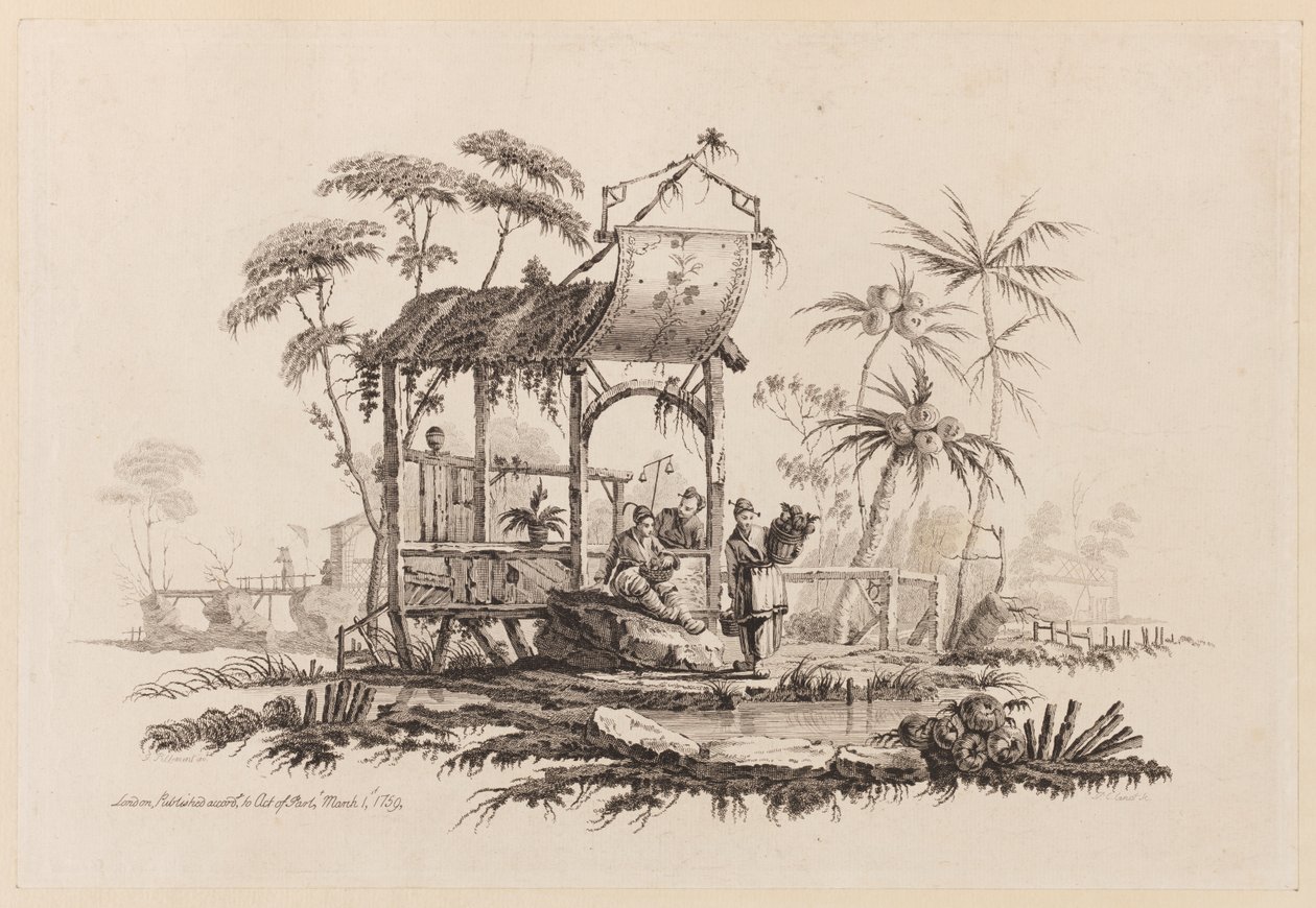 Figuras sob uma estrutura de Jean Baptiste Pillement
