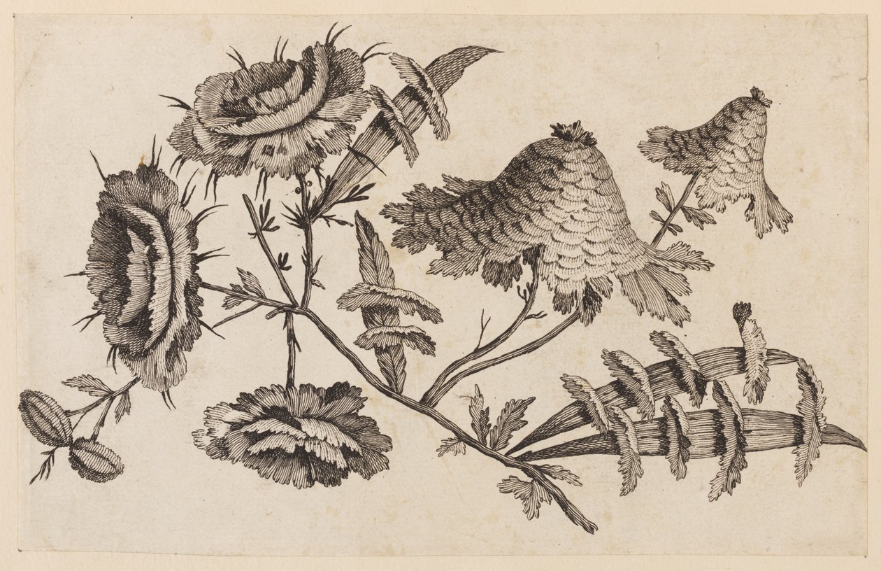 Ramo de Flores, da "Coleção de Flores Chinesas" de Jean Baptiste Pillement